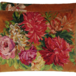 Fleurs D Artistes Velours Terracotta Decorative Pillow