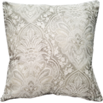 Leone Damask CLoud Gray Throw Pillow Cover 22" X 22"