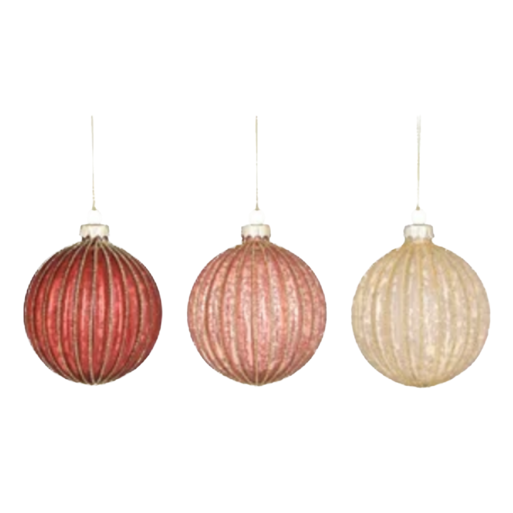 Bauble Glass Glitter Ornament Rosé