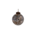 indaba Christmas Anthracite Hammered Ornament