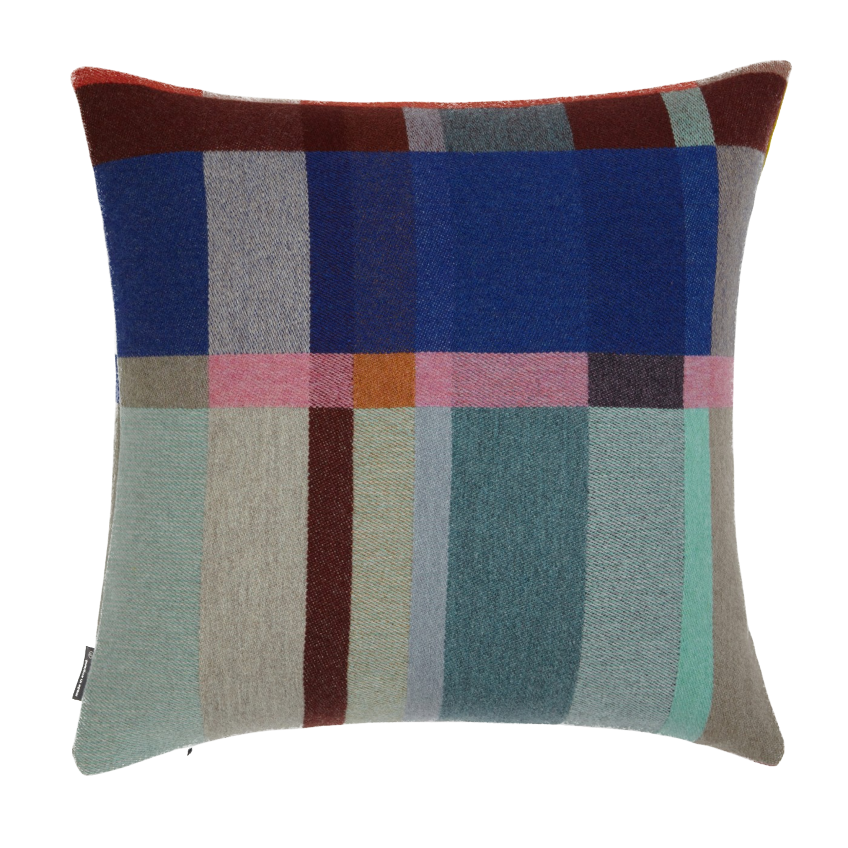 Wallace Sewell W&S Lloyd 100% Lambswool Cushion Pink & Mint 20x20