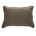 Linen Olive Queen Sham  Set 20 x 30