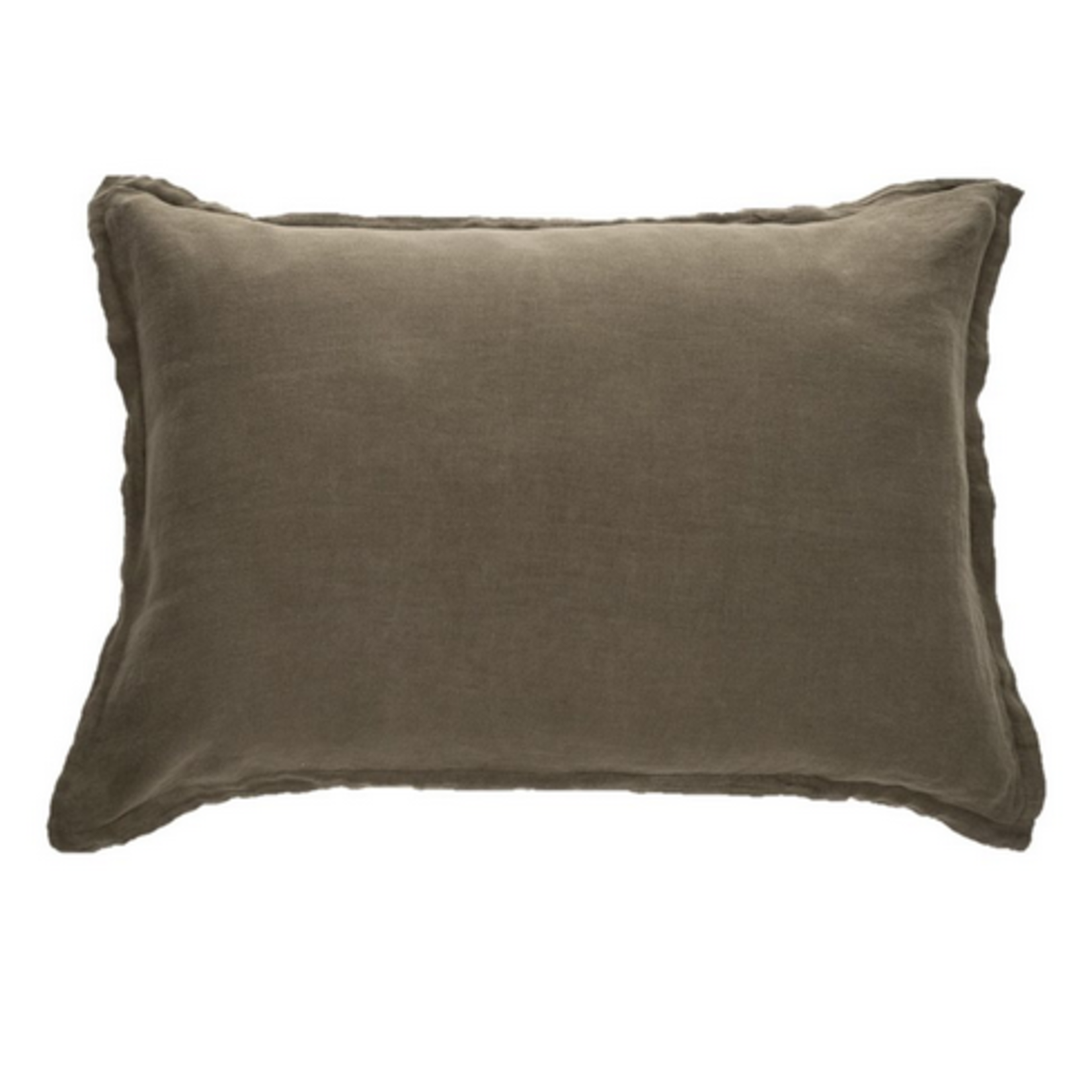 Linen Olive Queen Sham  Set 20 x 30