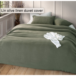 Olive Linen Queen Duvet Cover