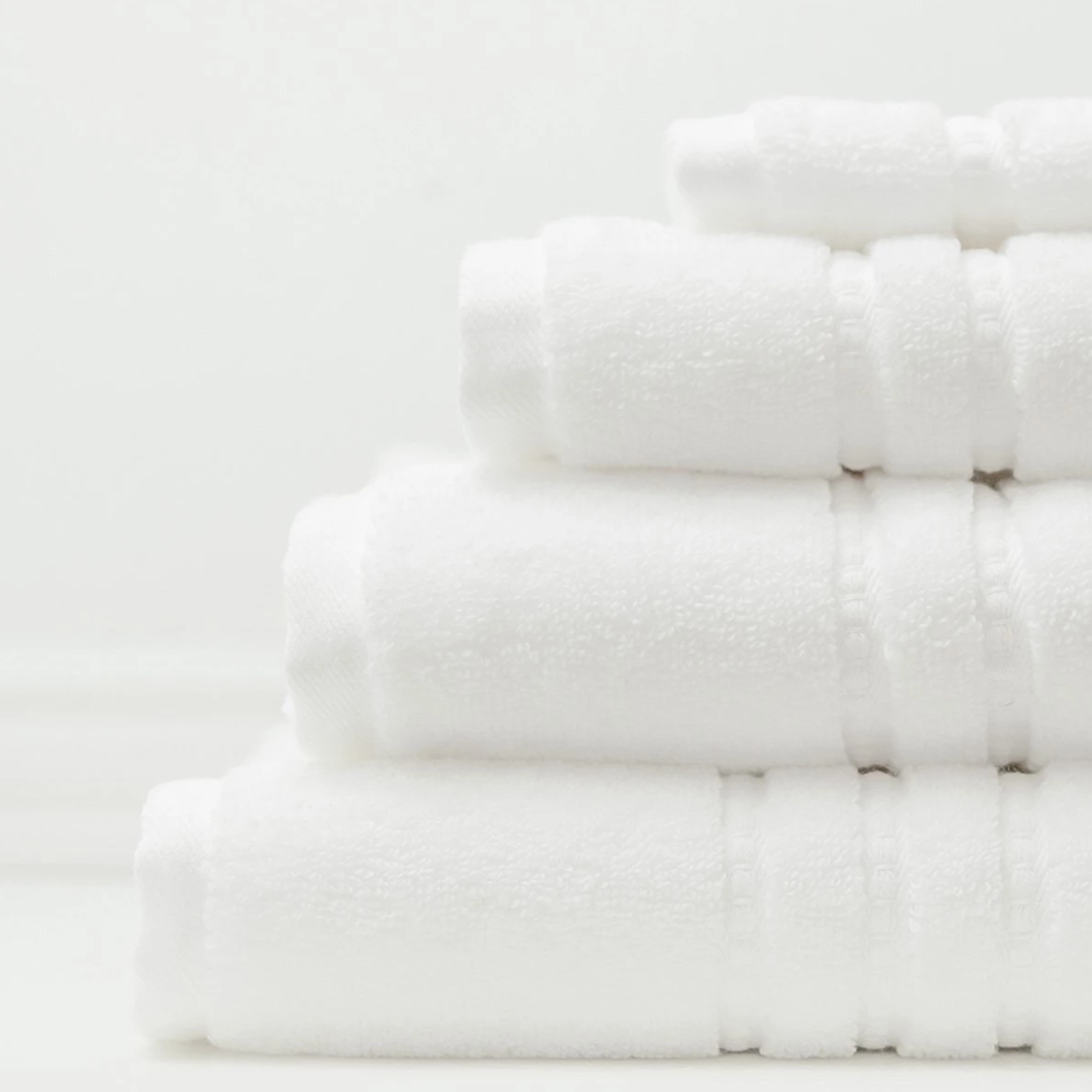 Cuddle Down Portofino White Towel Set - 1 Bath, 1 Hand, 1 Wash