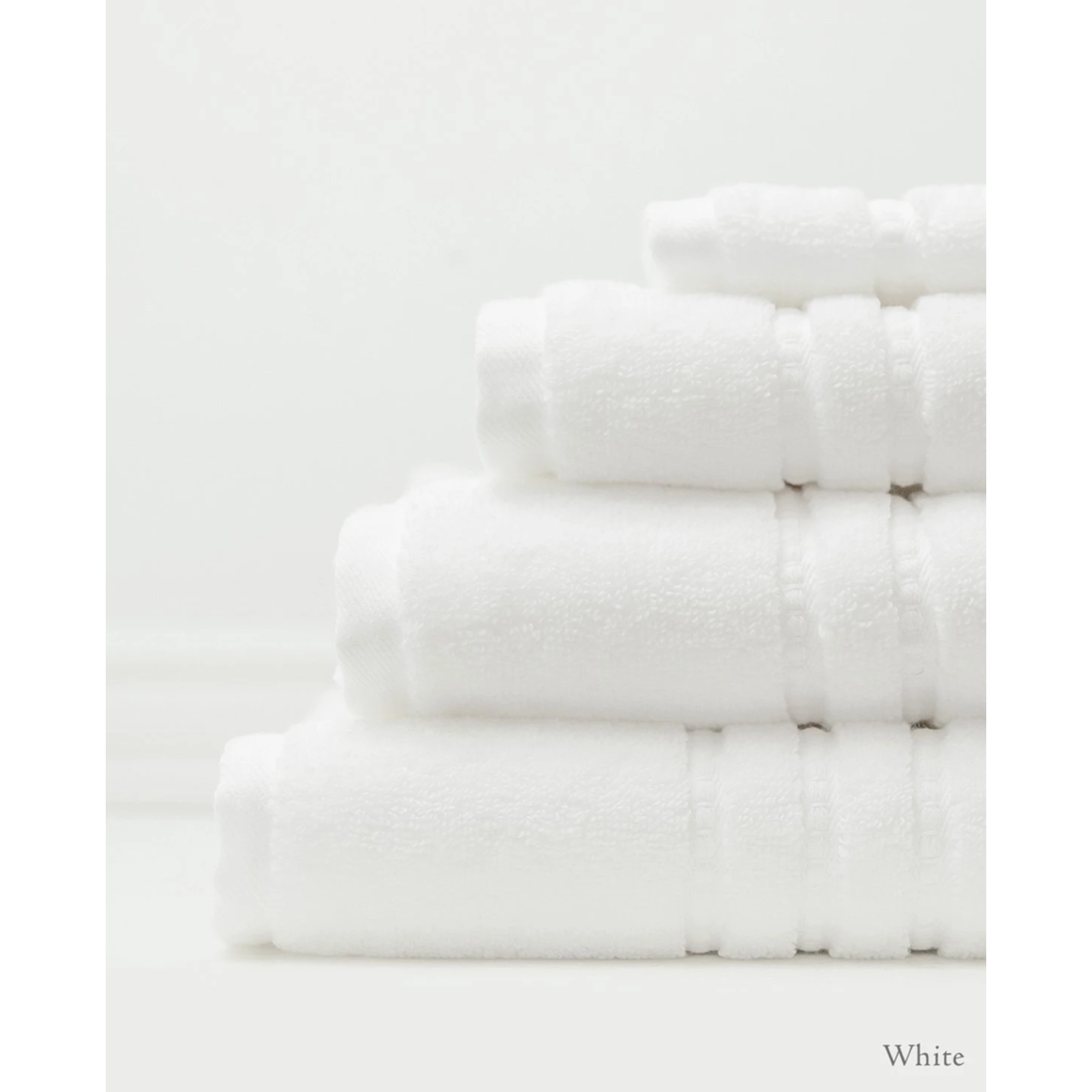 Cuddle Down Portofino White Towel Set - 1 Bath, 1 Hand, 1 Wash
