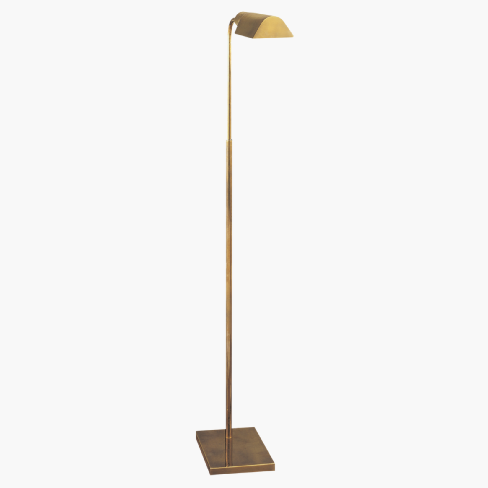 Visual Comfort Studio Adjustable Floor Lamp in Hand-Rubbed Antique Brass