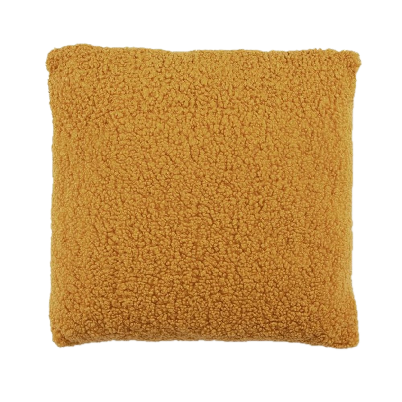 Sherpa ochre decorative pillow