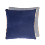 Designer's Guild Varese Indigo and Smoke Velvet Toss Cushion 17"x17"