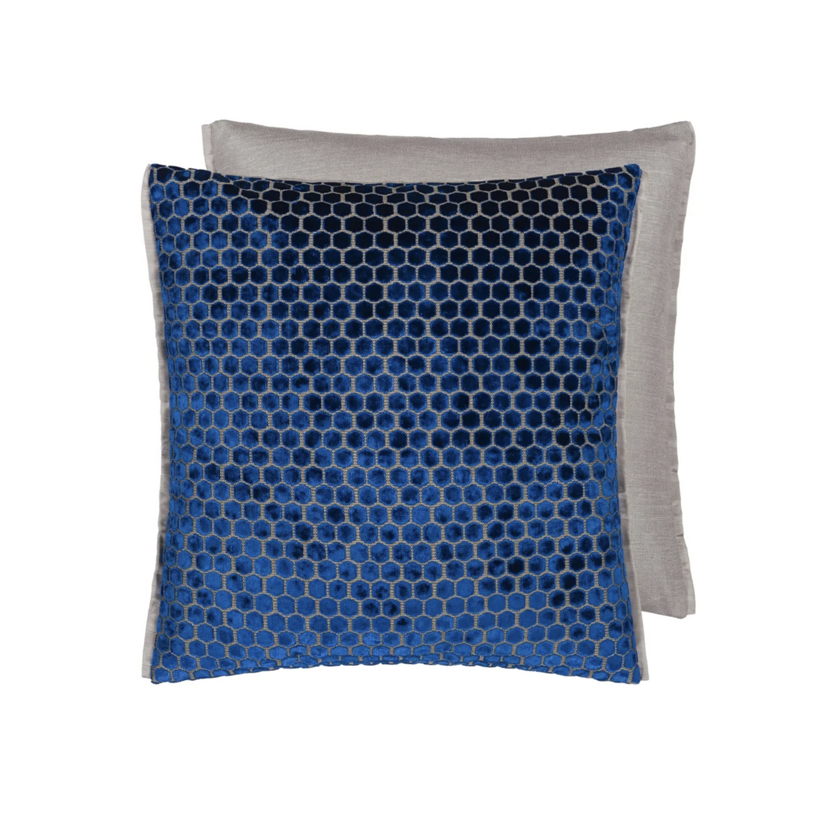 Designer's Guild Jabot Cobalt Velvet Cushion 22"x22"