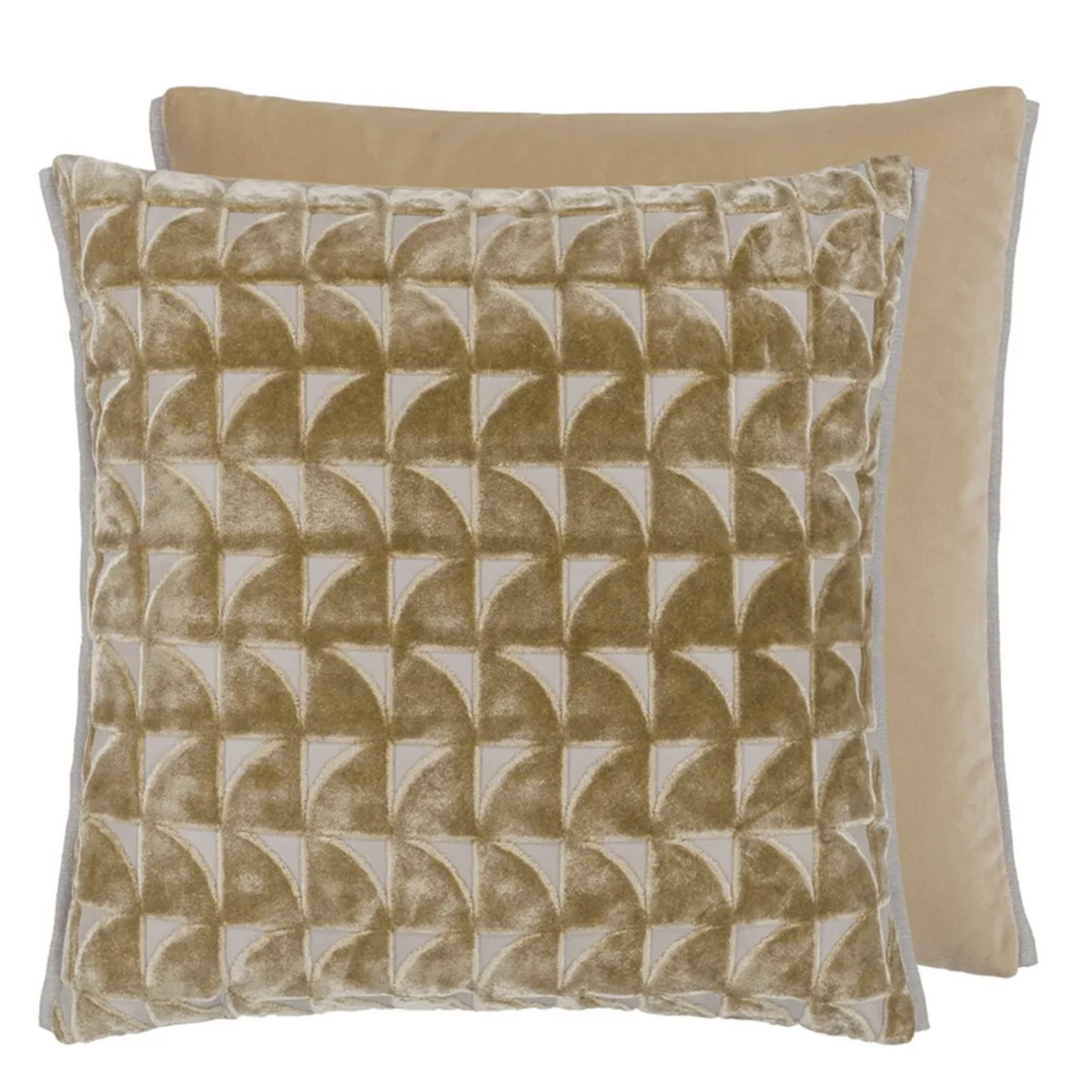 Designer's Guild Marquise Hemp Velvet Decorative Cushion 20"x20"