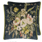 Designer's Guild Margaretta Velour Noir Decorative Cushion 22"x22"