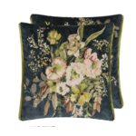 Designer's Guild Margaretta Velour Noir Decorative Cushion 22"x22"