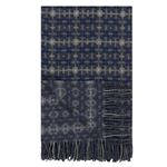 Designer's Guild Pembroke Cobalt Merino Wool Throw 55" x 73"