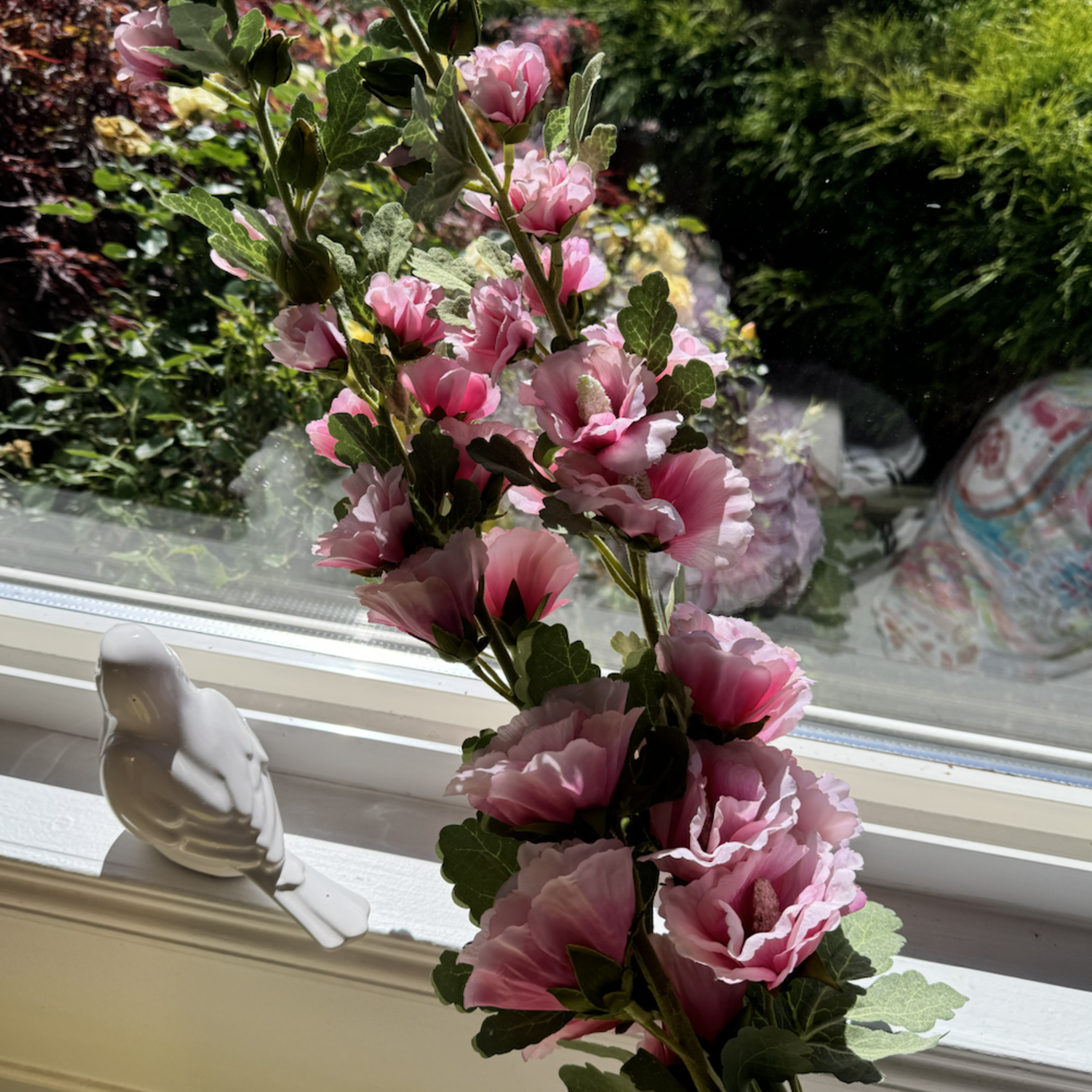 Hollyhock Pink Stem 43"