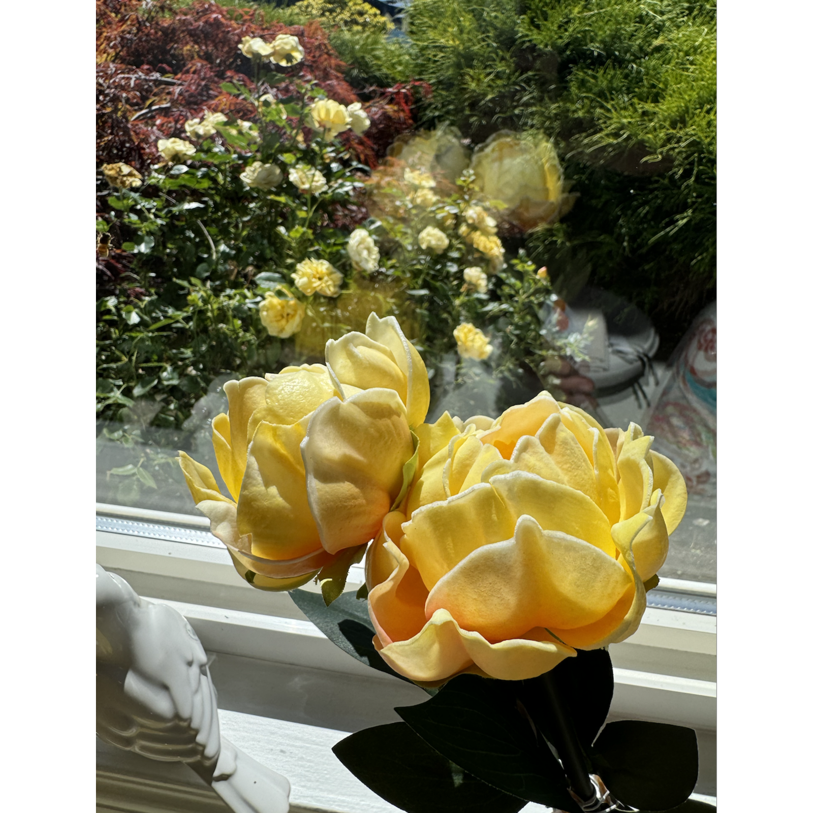 Peony Yellow Stem-21"