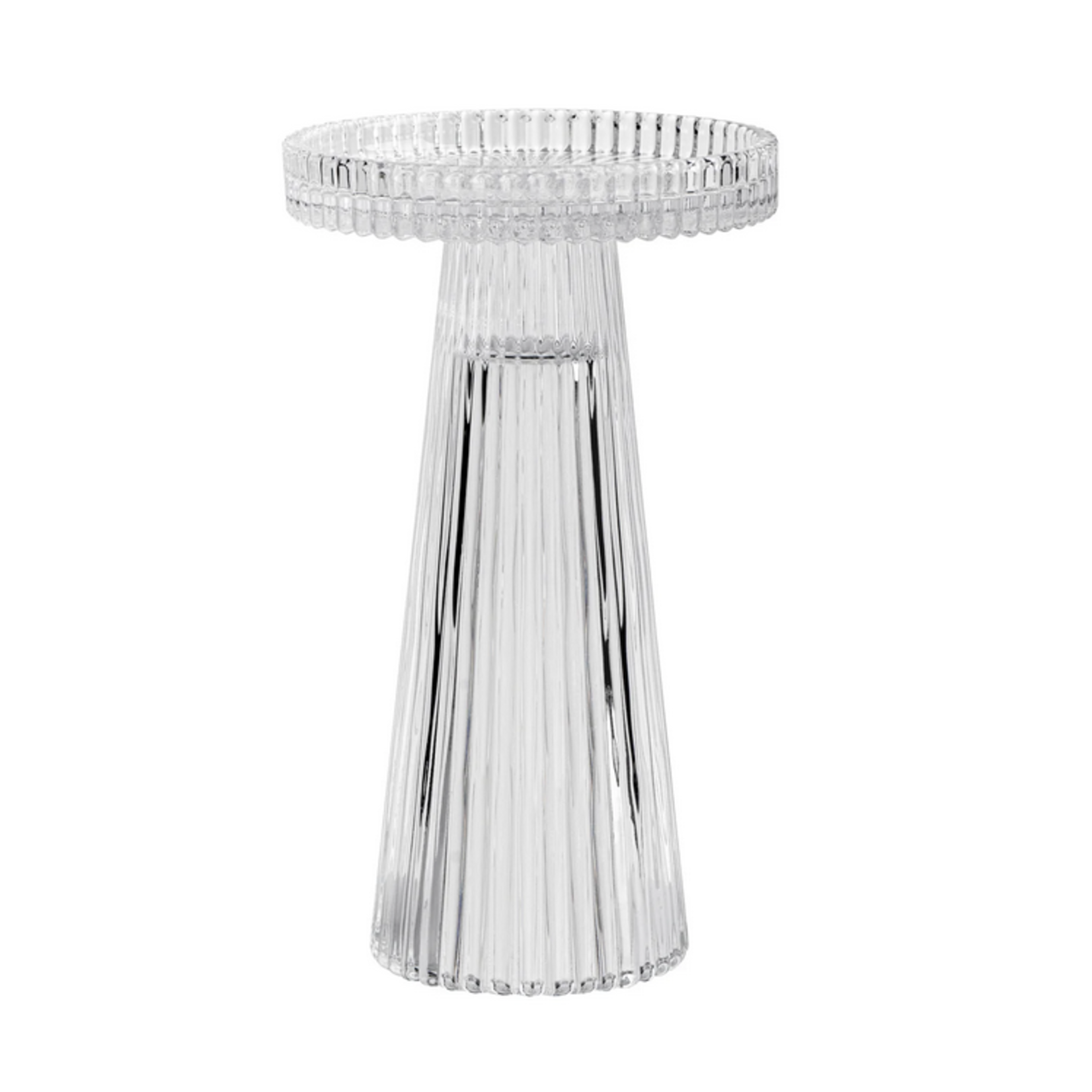 Anya Faceted Reversible Pillar Candle Holder 6.5"