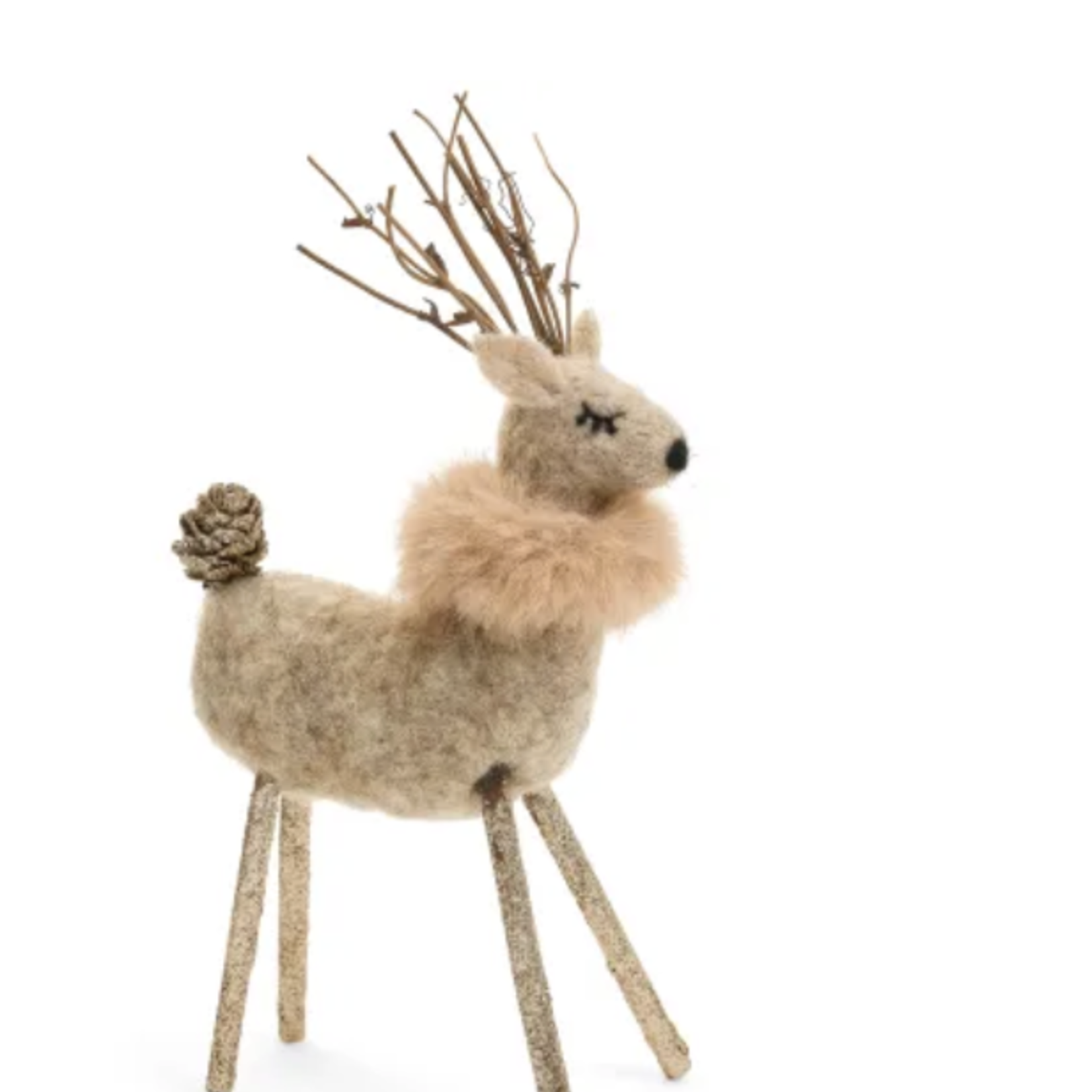 Bonavista Deco Wool Reindeer with Scarf
