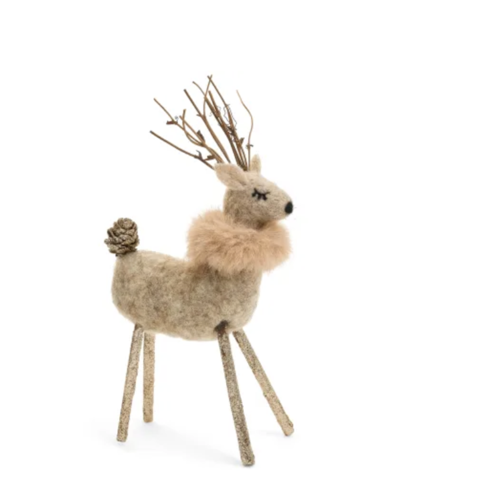 Bonavista Deco Wool Reindeer with Scarf