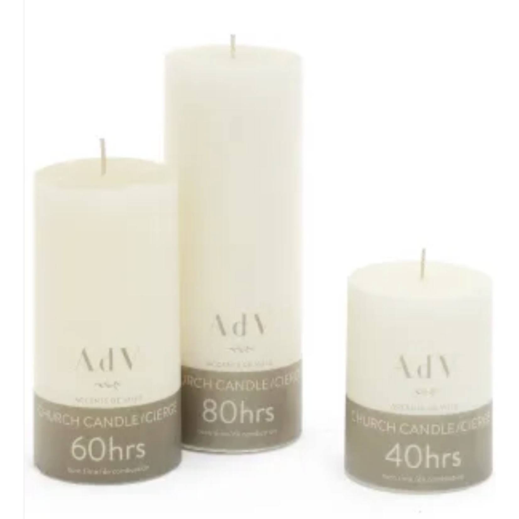 Bonavista Ivory Pillar Candle  ADV 3x4