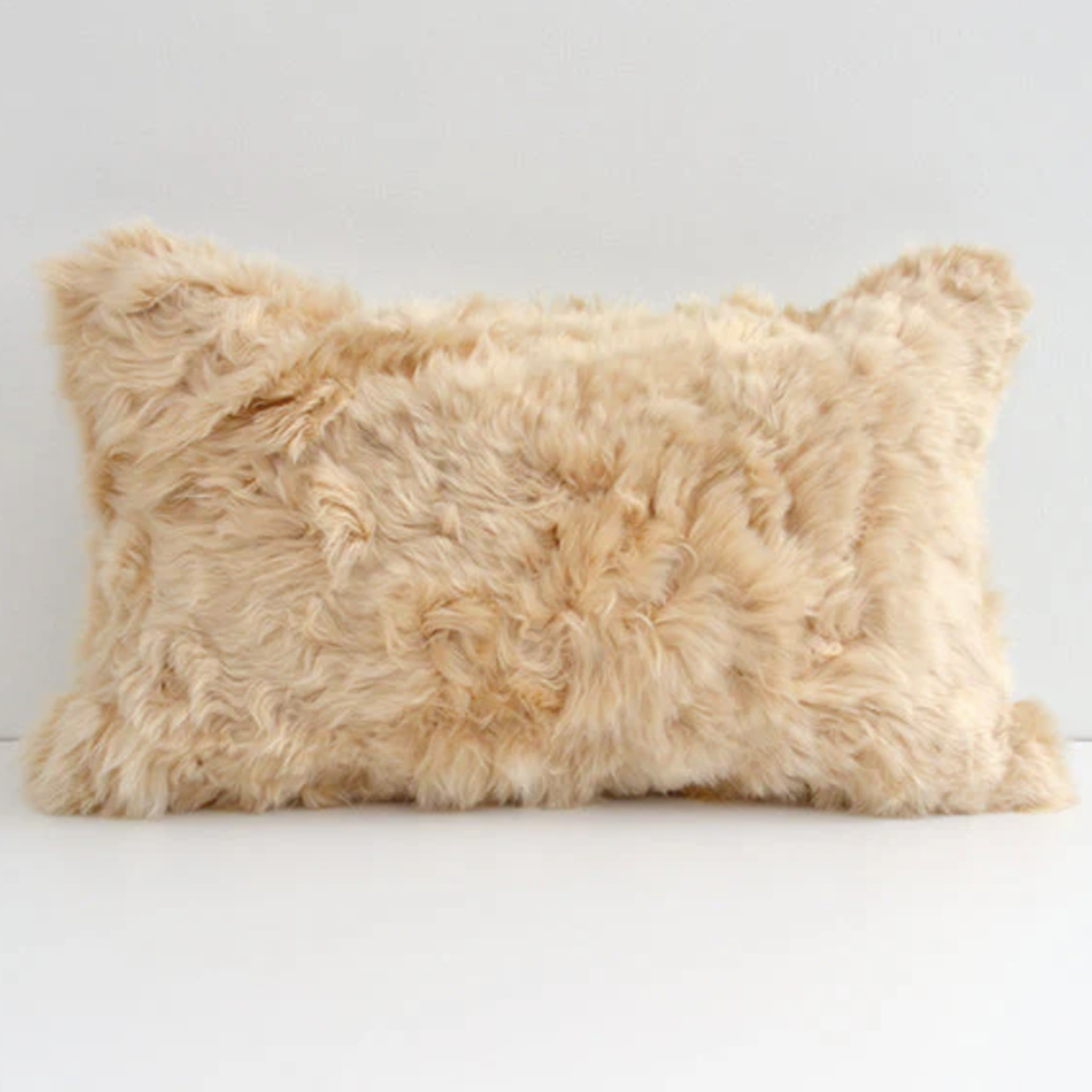 Linen Way Alpaca Beige Fur Yaku Cushion Cover 13x21