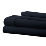 Cuddle Down Percale Deluxe Solid Queen Marine Sheet Set