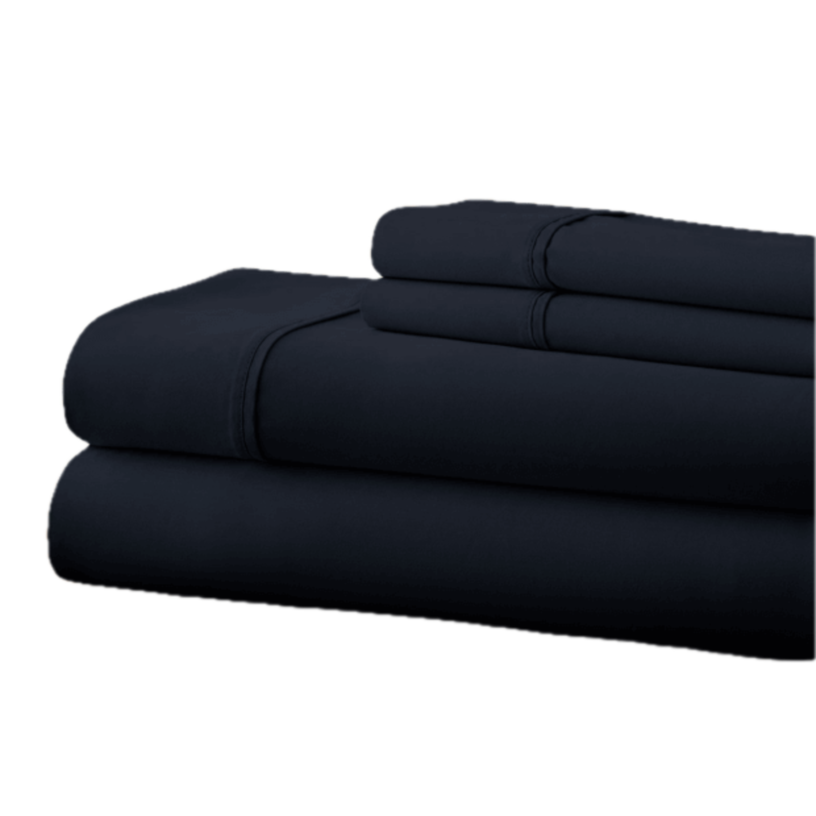 Cuddle Down Percale Deluxe Solid Queen Marine Sheet Set