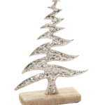 Pine Center Tree Silhouette on Wood Base Small