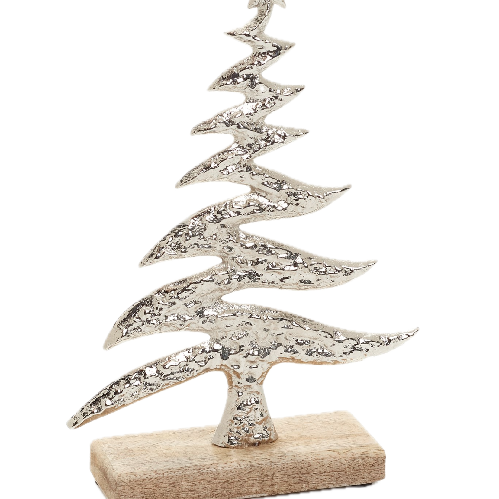 Pine Center Tree Silhouette on Wood Base Small