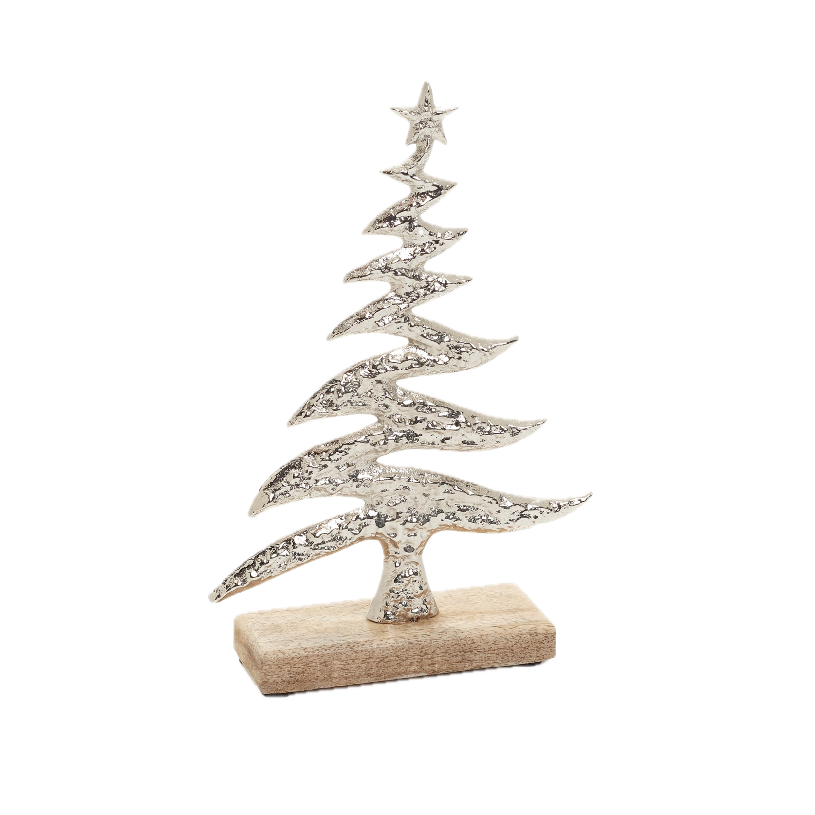 Pine Center Tree Silhouette on Wood Base Small