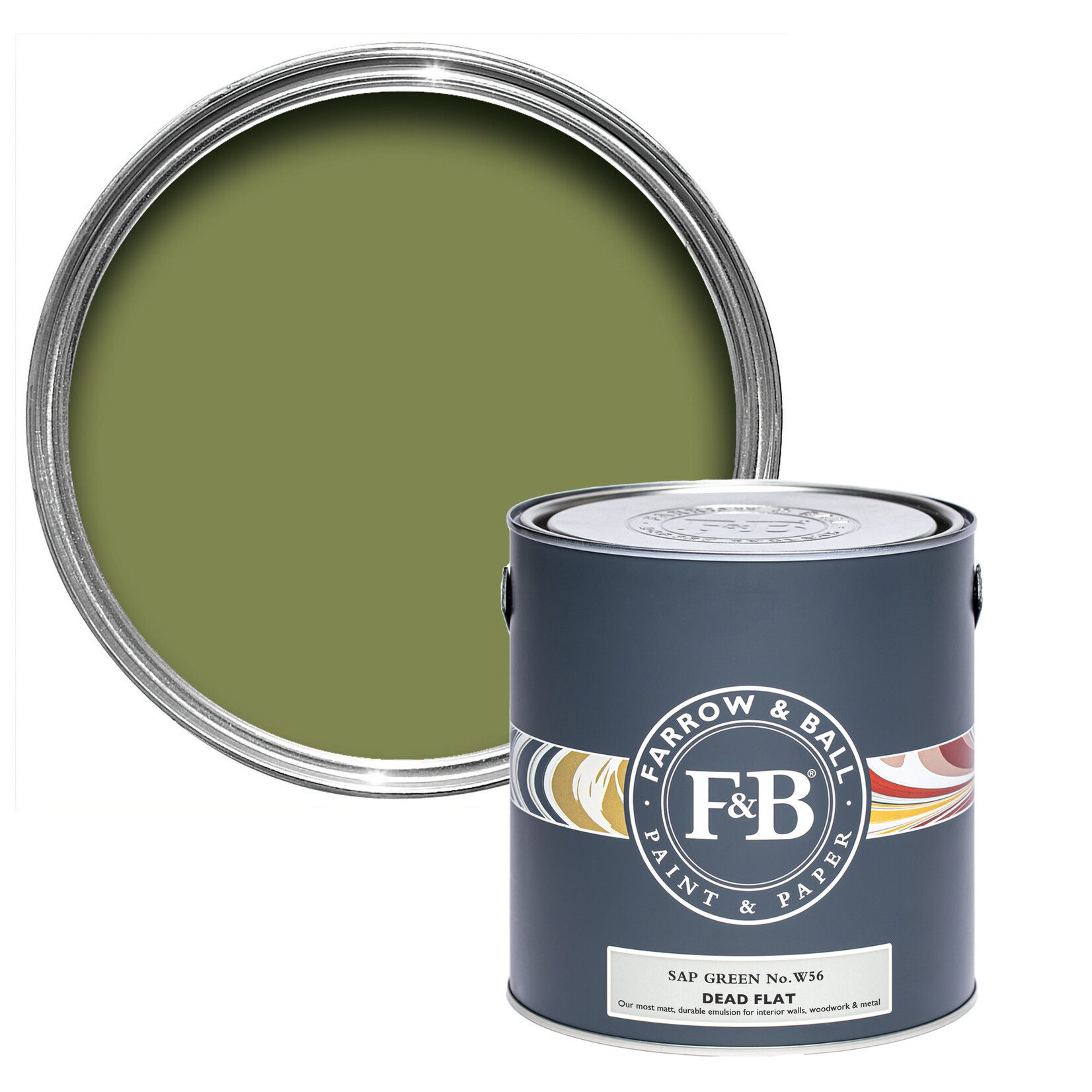 Farrow and Ball US Gallon Dead Flat Sap Green No.199