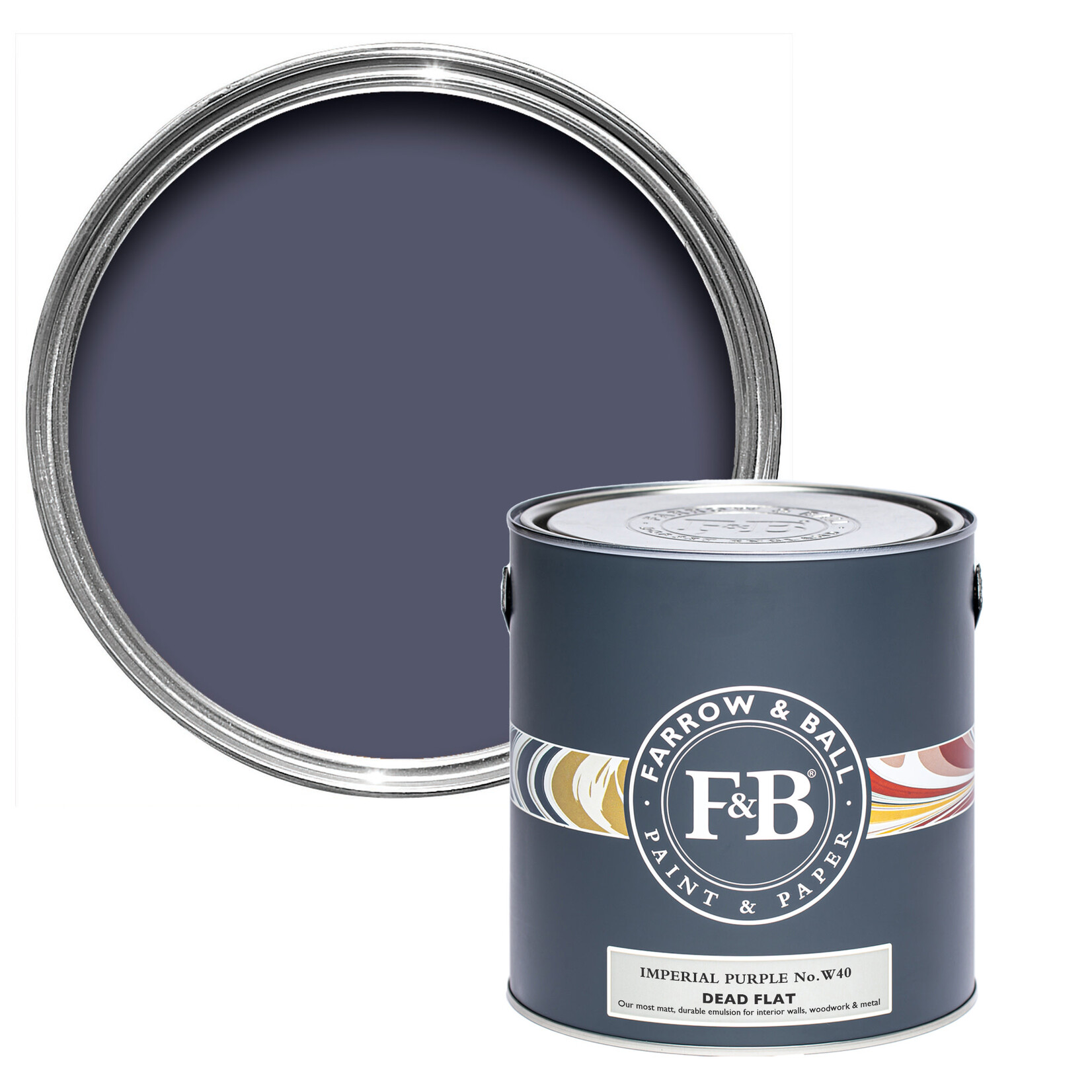 Farrow and Ball US Gallon Dead Flat Imperial Purple No.W40