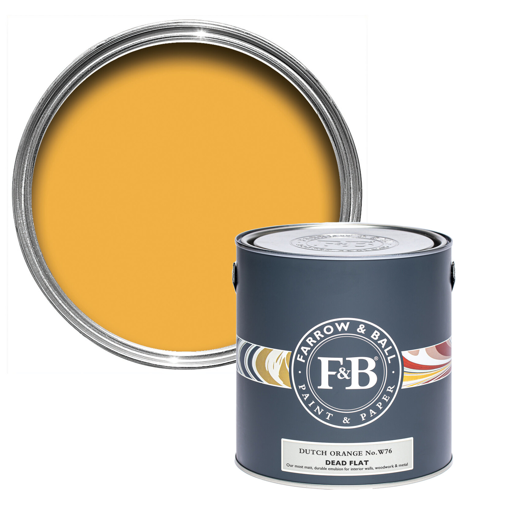 Farrow and Ball US Gallon Dead Flat Dutch Orange No.W76