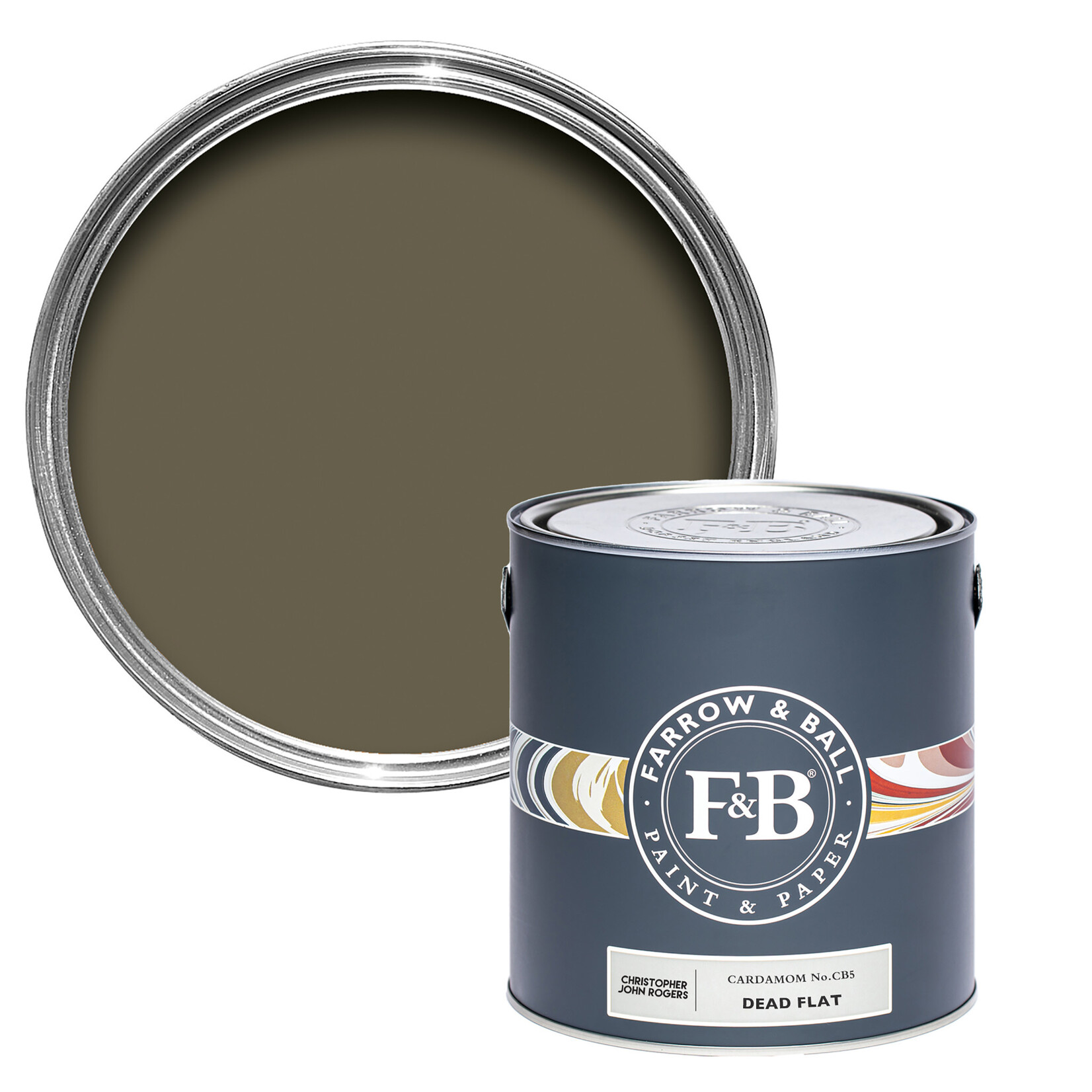 Farrow and Ball US Gallon Dead Flat Cardamom No.CB5