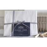 Classic Linen White Queen  Hem Stitch Set of Pillow Cases