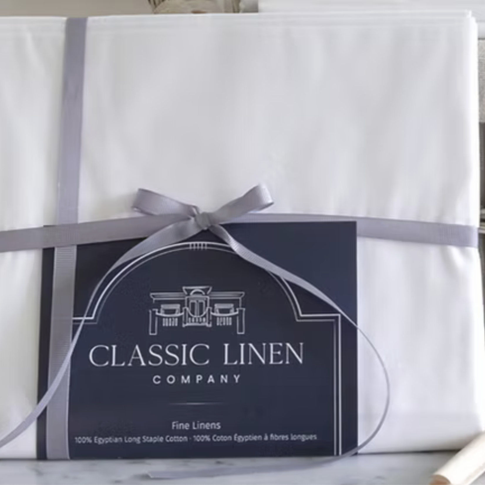 Classic Linen White Queen  Hem Stitch Set of Pillow Cases
