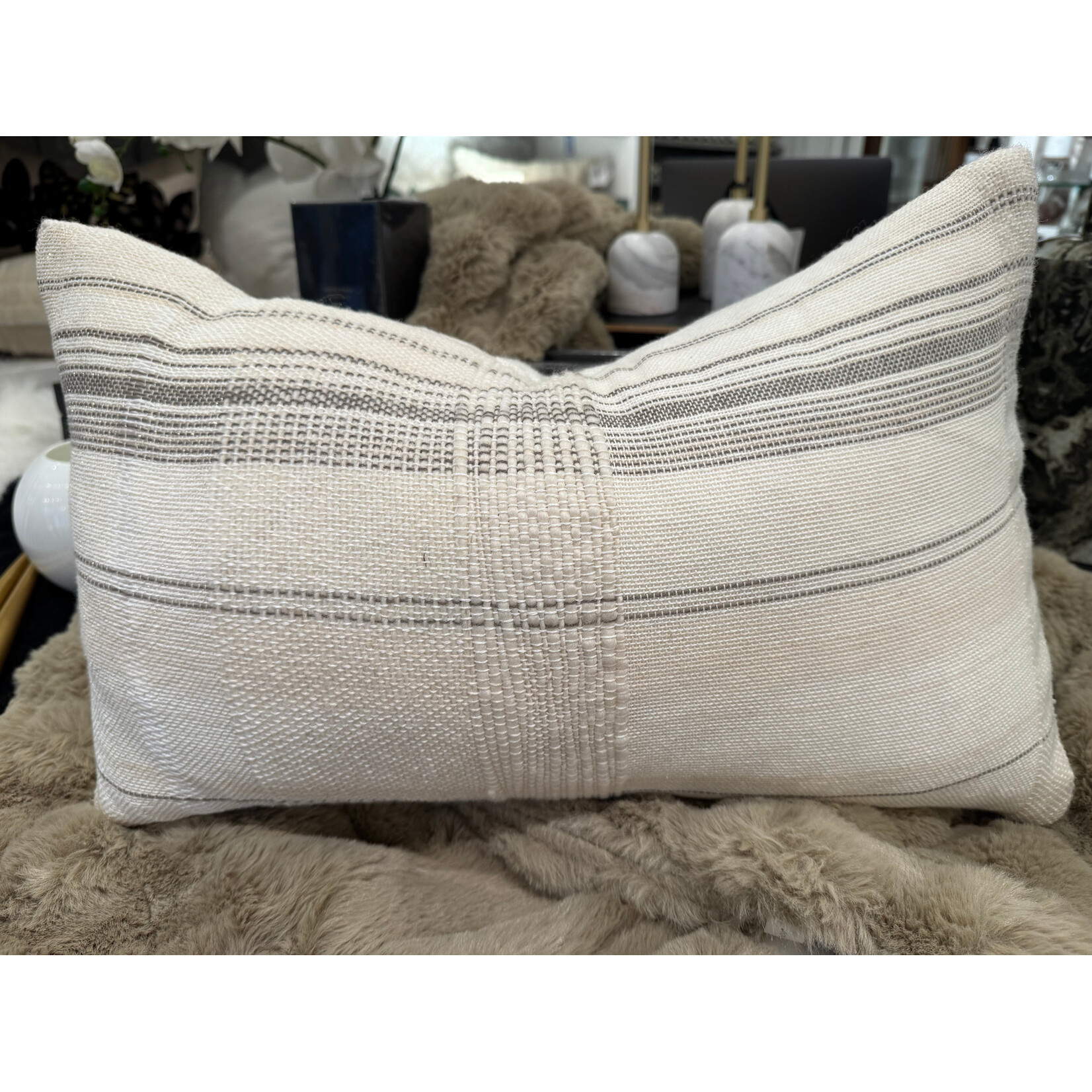 Tara Roblin Cavendish Vanilla and Bourbon Lumbar with Feather Filler 12 x 22