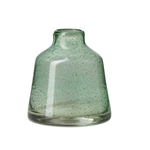 Marina Tapered Gold bubbled light Green vase 6"