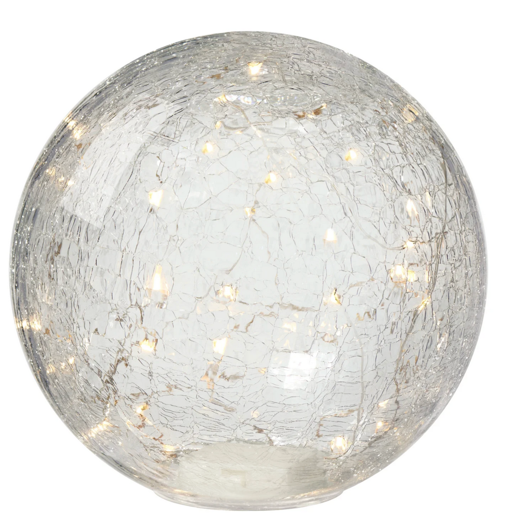 Globe Crackle Glass 8" LED light