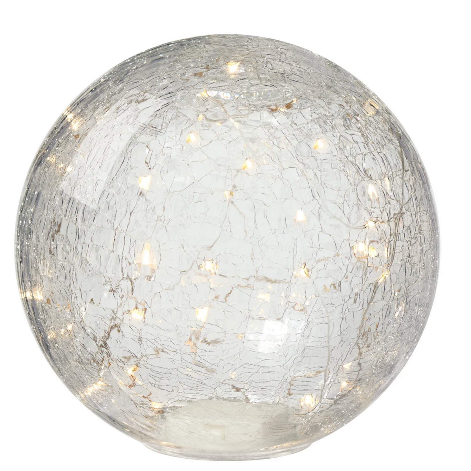 Globe Crackle Glass 8" LED light
