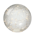 Globe Crackle Glass 6" LED light