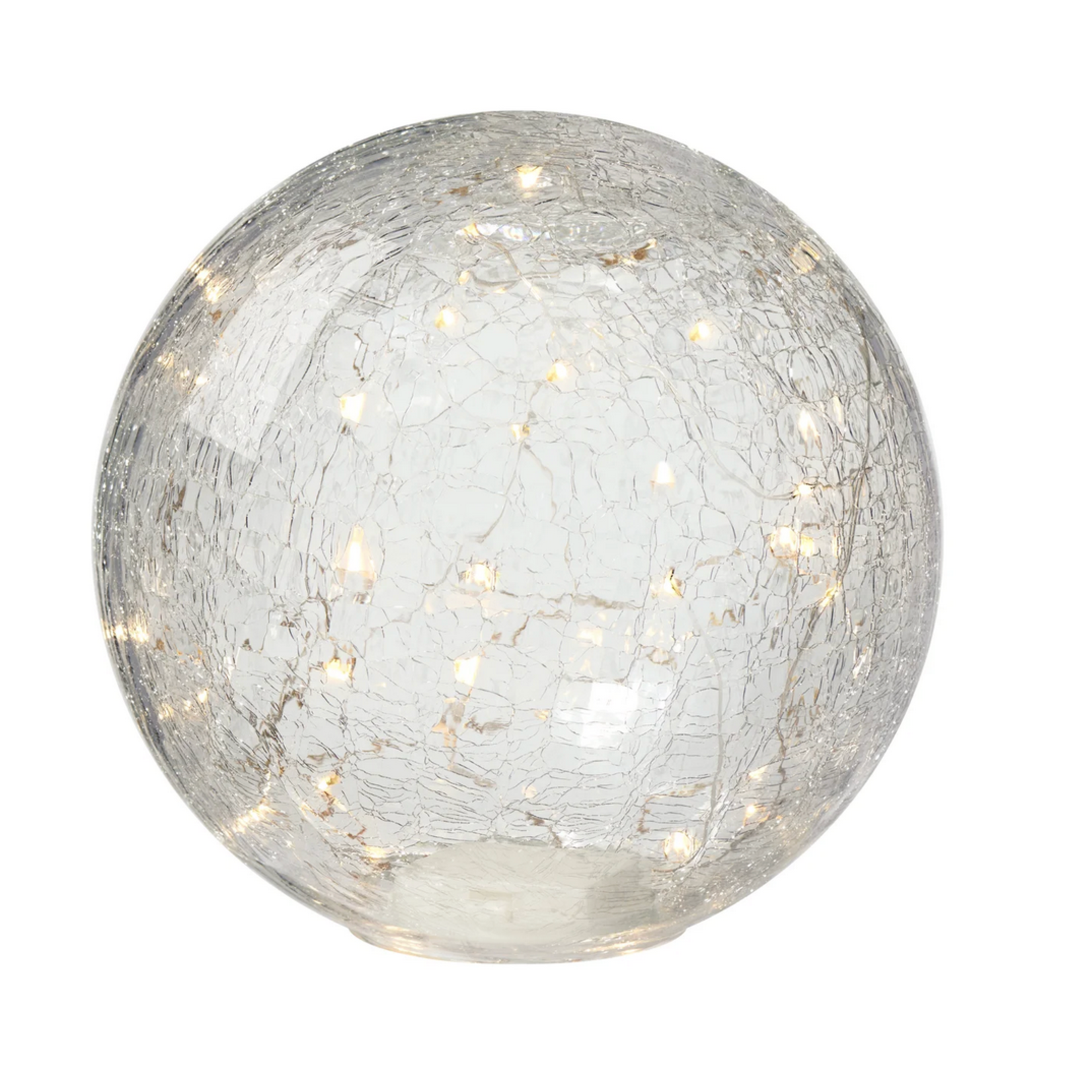 Globe Crackle Glass 6" LED light