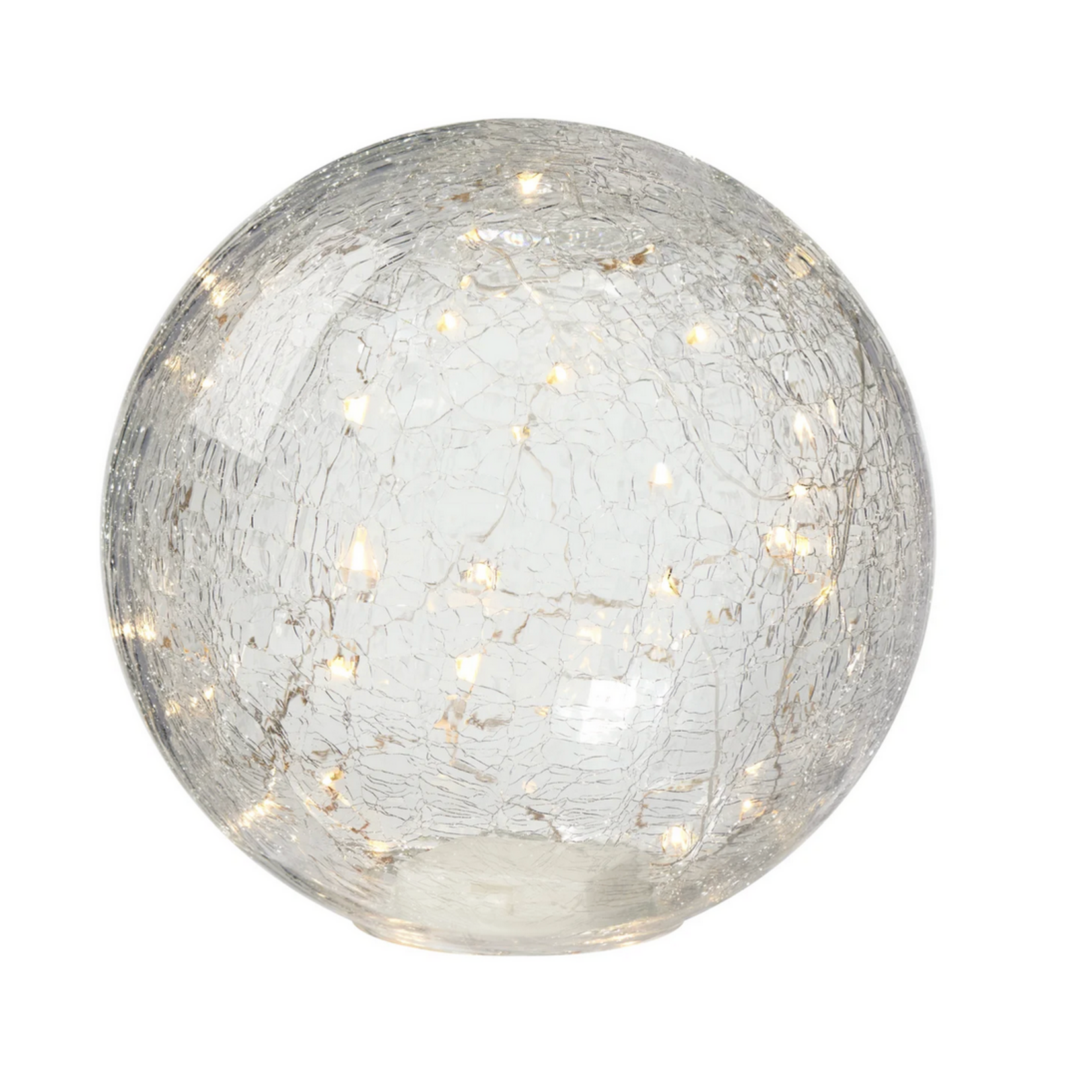 Globe Crackle Glass 6" LED light