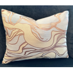 Iridescent Swirl lumbar cushion with feather filler 12 x 16