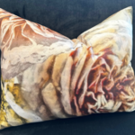 English Garden Rose lumbar cushion with feather filler 12 x 16