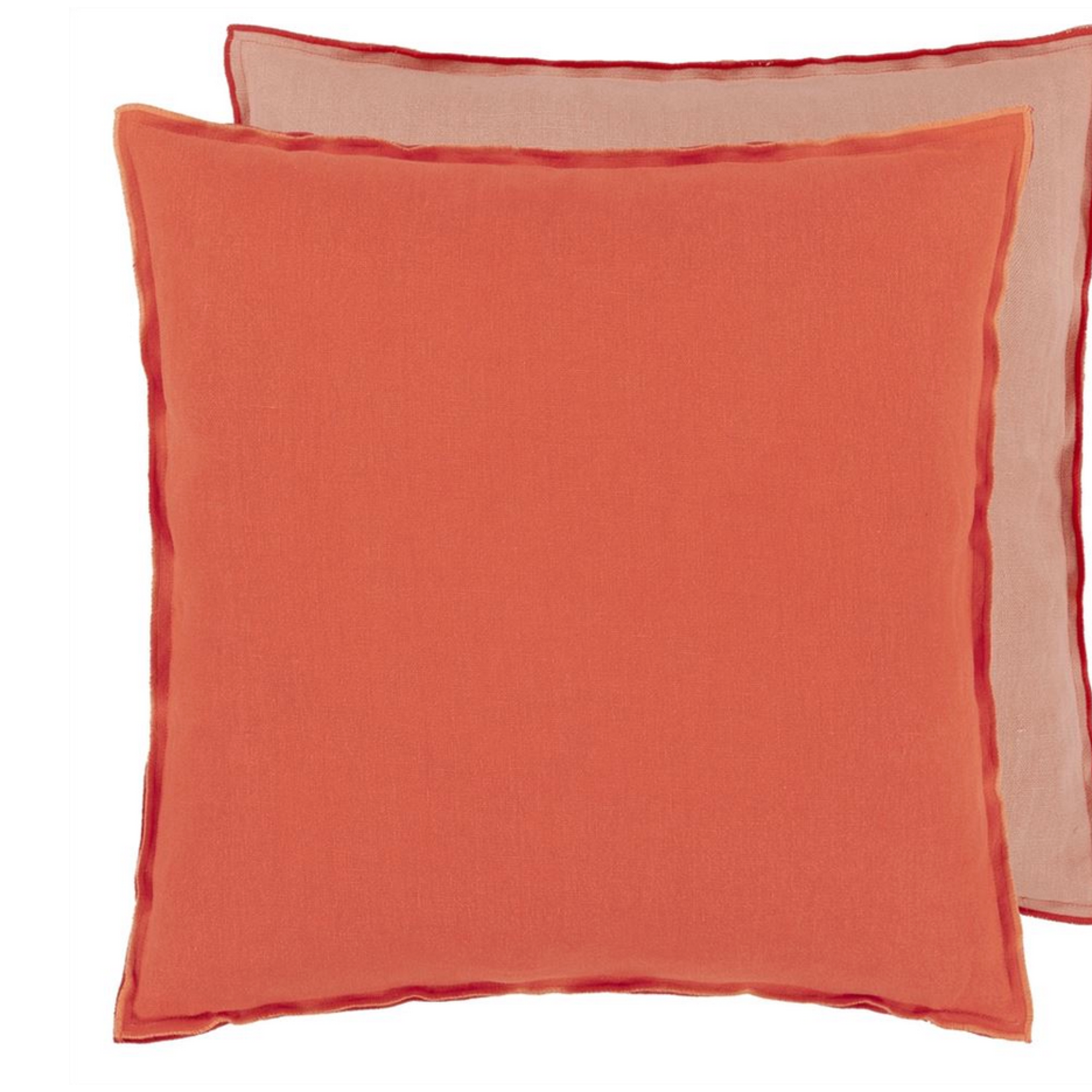 Designer's Guild Brera Lino Nasturtium & Papaya Linen Cushion 22" x 22"