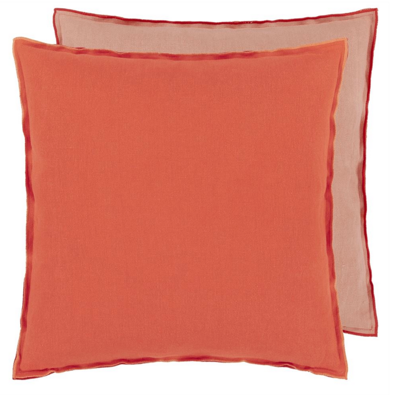 Designer's Guild Brera Lino Nasturtium & Papaya Linen Cushion 22" x 22"