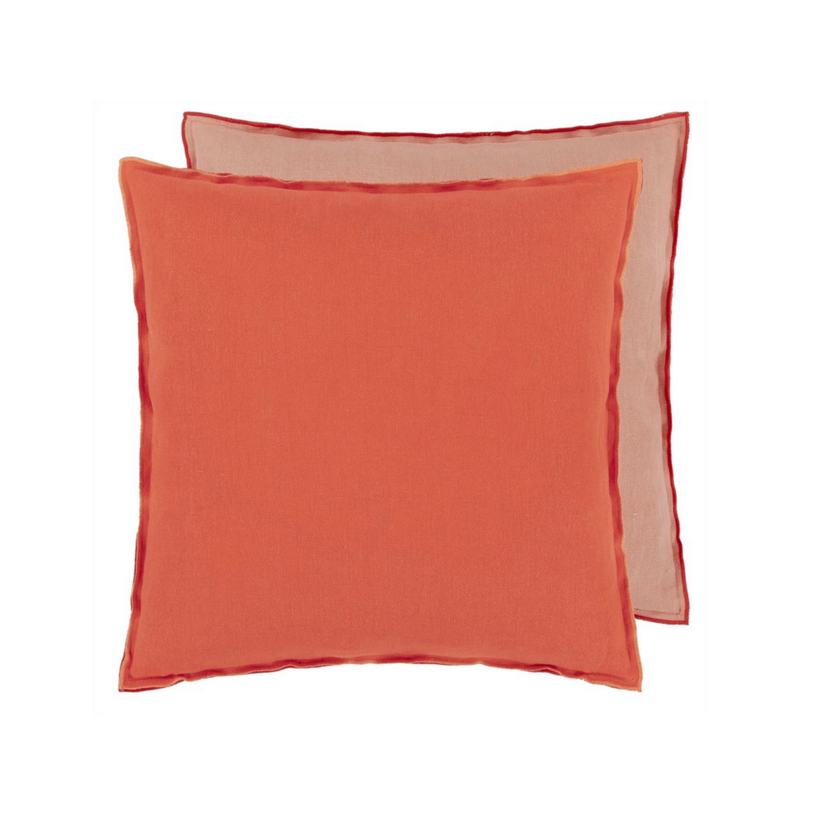 Designer's Guild Brera Lino Nasturtium & Papaya Linen Cushion 22" x 22"