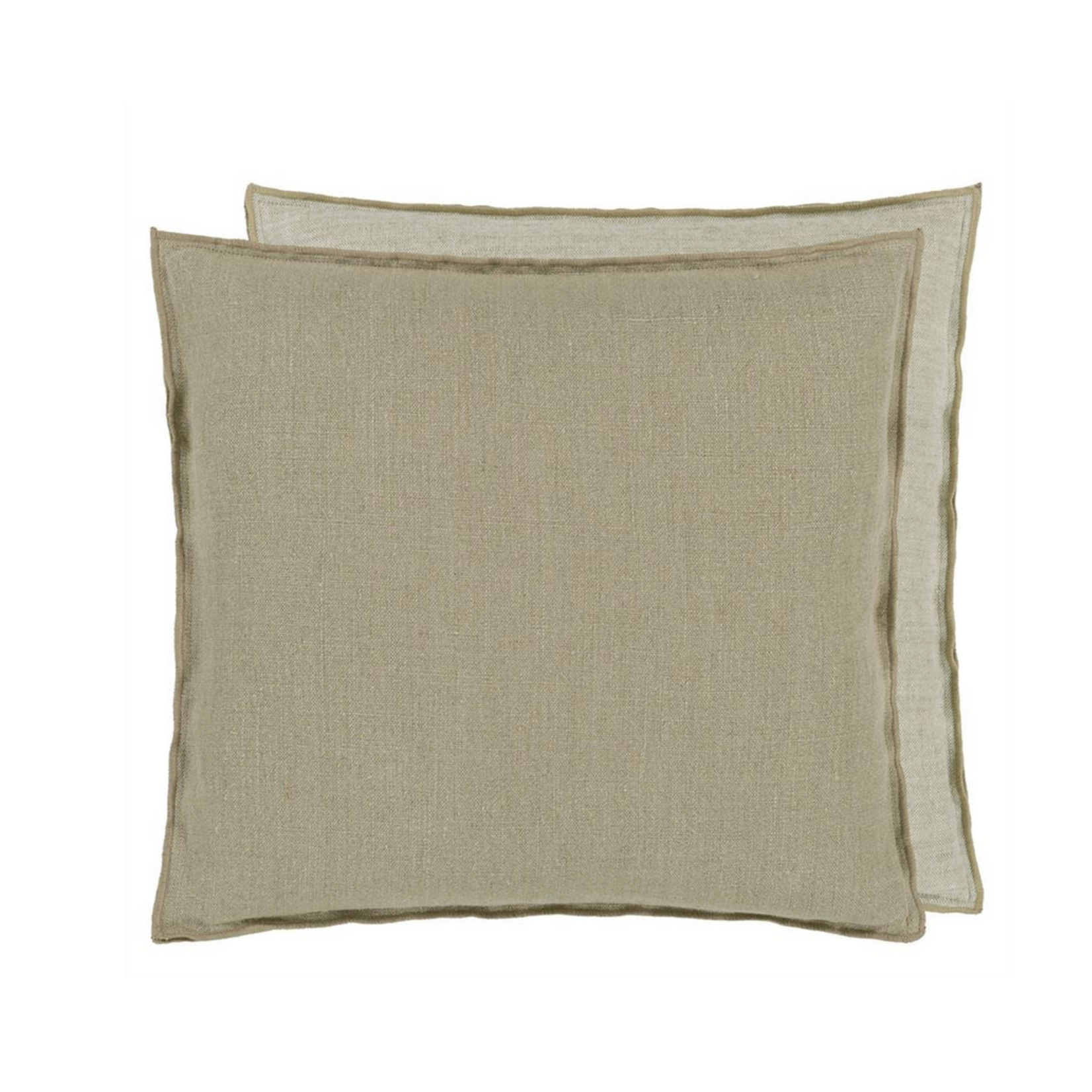 Designer's Guild Brera Lino Seagrass & Natural Cushion 17" x 17"