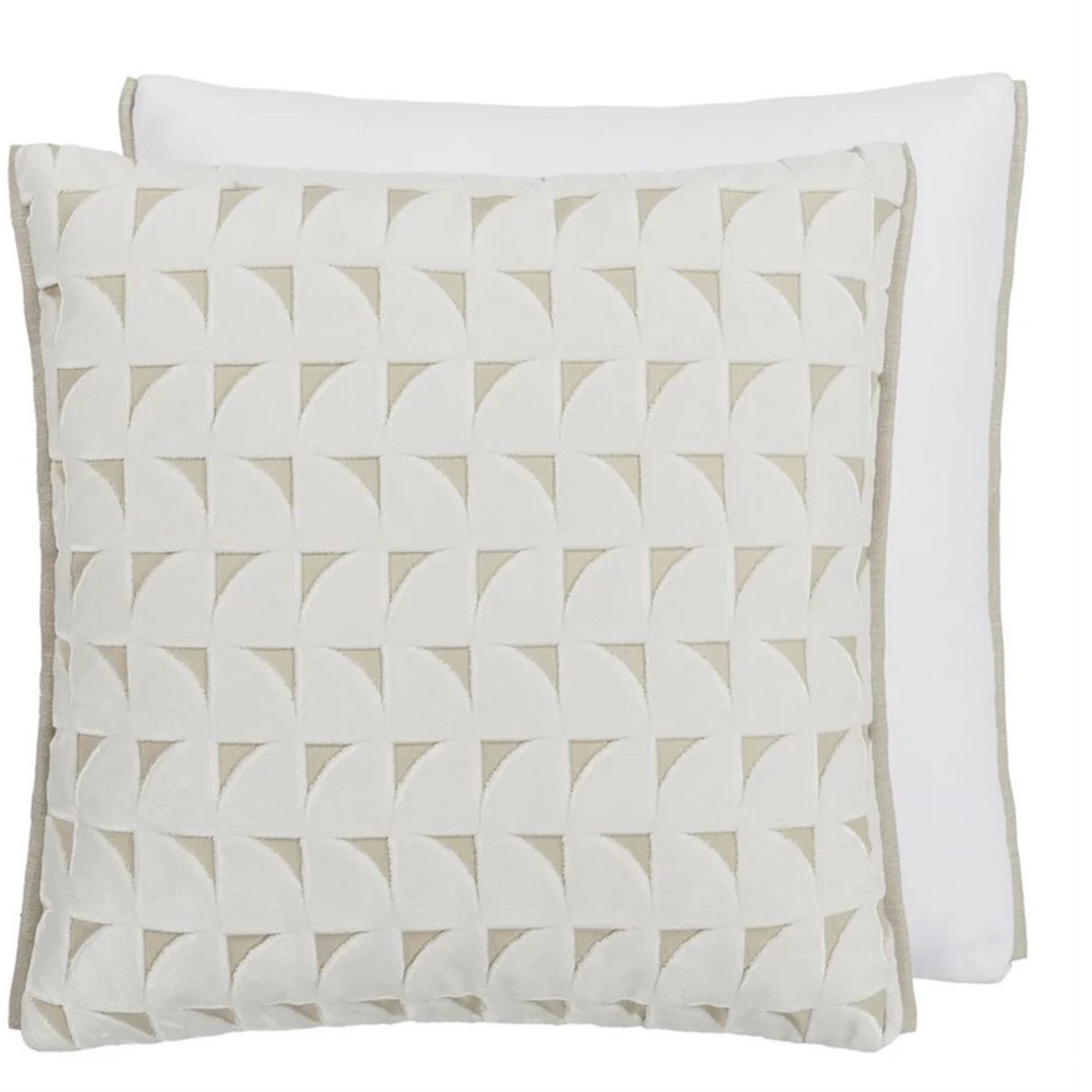 Designer's Guild Marquise Chalk Velvet Decorative Cushion 20"x20"
